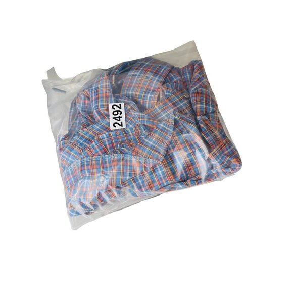 Panhandle Slim Mens Plaid Western Shirt Blue/Red Size Medium - Picture 5 of 5